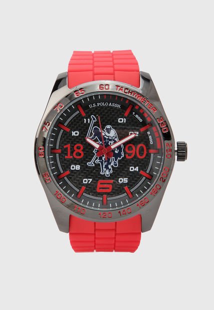 Reloj Negro-Rojo Us Polo Assn