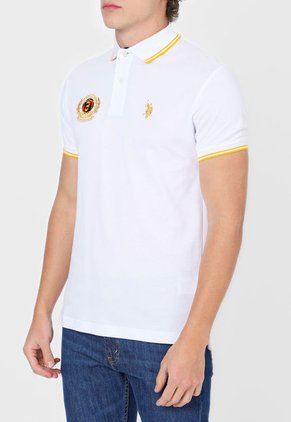 Polo Blanco-Amarillo Us Polo Assn