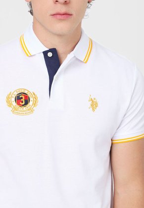 Polo Blanco-Amarillo Us Polo Assn