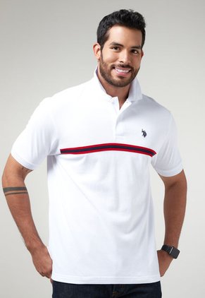 Polo Blanco-Rojo-Azul Navy Us Polo Assn
