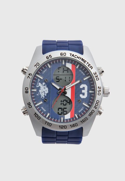 Reloj Plateado-Azul Us Polo Assn