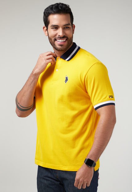 Polo Amarillo-Azul-Blanco Us Polo Assn