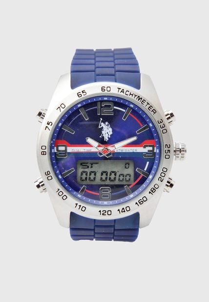 Reloj Plateado-Azul Us Polo Assn