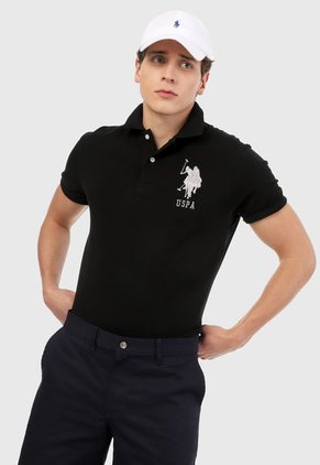 Polo Negro-Blanco Us Polo Assn
