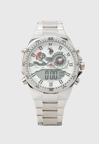 Reloj Plateado-Blanco Us Polo Assn US Polo Assn