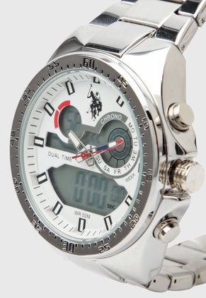 Reloj Plateado-Blanco Us Polo Assn