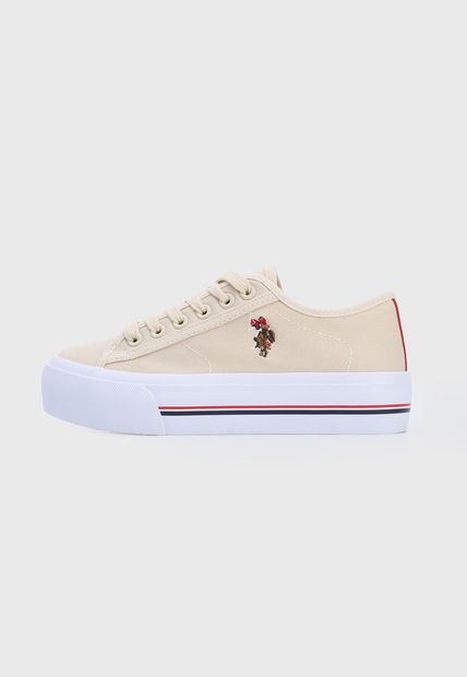 Tenis Lifestyle Beige-Blanco Us Polo Assn