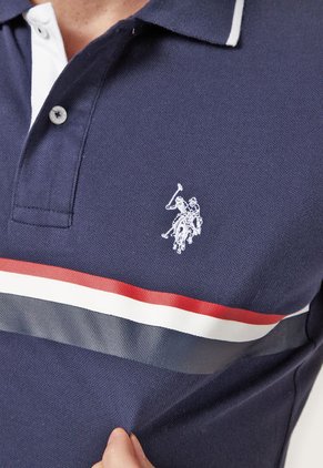 Polo Azul Navy-Rojo-Blanco Us Polo Assn
