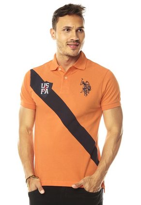Camiseta Polo Naranja-Azul US Polo Assn.