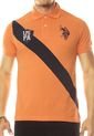 Camiseta Polo Naranja-Azul US Polo Assn. de US Polo Assn