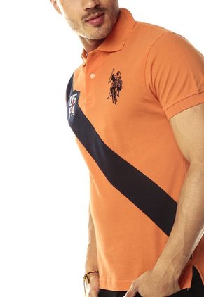 Camiseta Polo Naranja-Azul US Polo Assn.