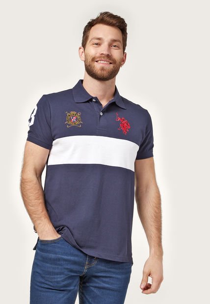 Polo Azul Navy-Rojo-Blanco Us Polo Assn