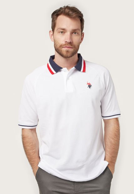 Polo Blanco-Azul Navy-Rojo Us Polo Assn