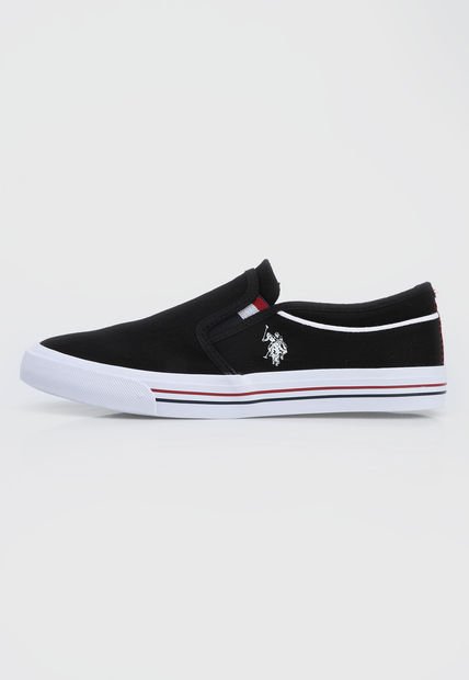 Tenis Lifestyle Negro-Blanco-Azul-Rojo Us Polo Assn