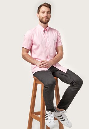 Camisa Rosa-Azul Navy Us Polo Assn