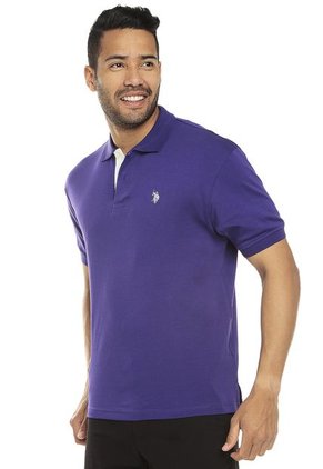 Camiseta Polo Morada US Polo Assn