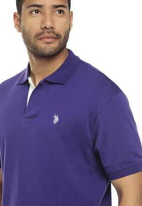 Camiseta Polo Morada US Polo Assn