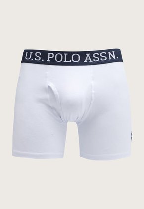 Bóxer Trío Blanco-Azul Navy Us Polo Assn