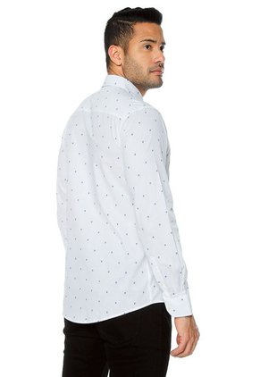 Camisa Blanco-Azul Us Polo Assn