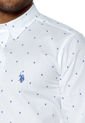 Camisa Blanco-Azul Us Polo Assn de US Polo Assn