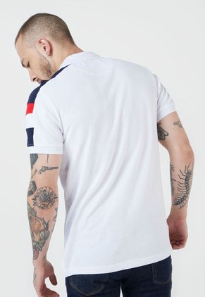 Camiseta Polo Blanco-Azul-Rojo Us Polo Assn