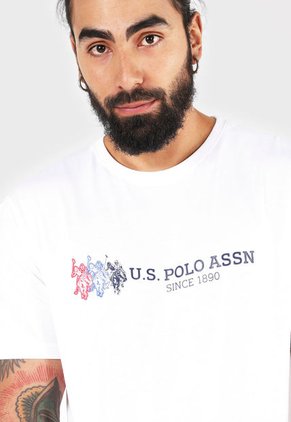 Camiseta Blanco-Azul-Rojo Us Polo Assn