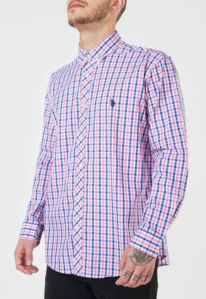Camisa Rosa-Azul-Blanco Us Polo Assn