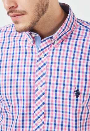 Camisa Rosa-Azul-Blanco Us Polo Assn