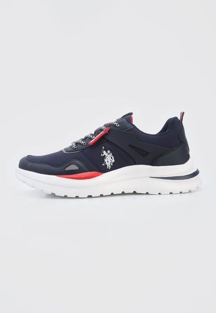 Tenis Lifestyle Azul Navy-Rojo-Blanco Us Polo Assn