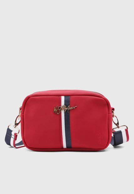 Bolso Manos Libres Rojo-Dorado US POLO ASSN