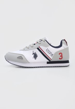 Tenis Lifestyle Blanco-Gris-Azul Us Polo Assn