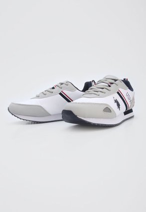 Tenis Lifestyle Blanco-Gris-Azul Us Polo Assn