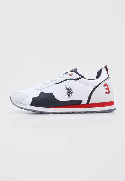 Tenis Lifestyle Blanco-Gris-Azul Us Polo Assn