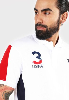 Polo Blanco-Rojo-Azul Us Polo Assn