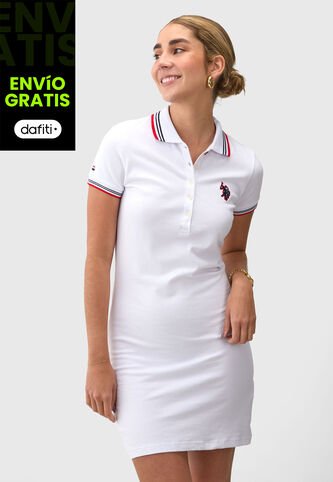 Vestido Midi U.S. POLO ASSN. Blanco US Polo Assn