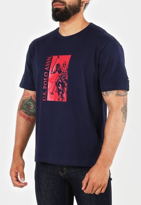 Camiseta Azul-Rojo Us Polo Assn