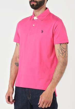Camiseta Polo Fucsia-Beige Us Polo Assn