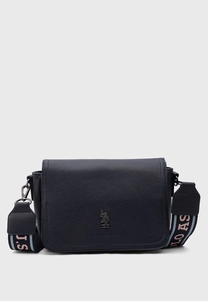 Bolso Manos Libres Azul Navy-Rosa Us Polo Assn