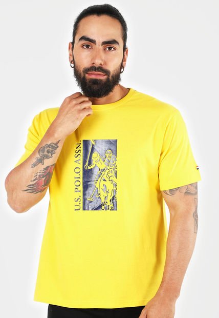Camiseta Amarillo-Azul Us Polo Assn
