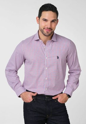 Camisa Blanco-Rojo-Azul Claro US POLO ASSN