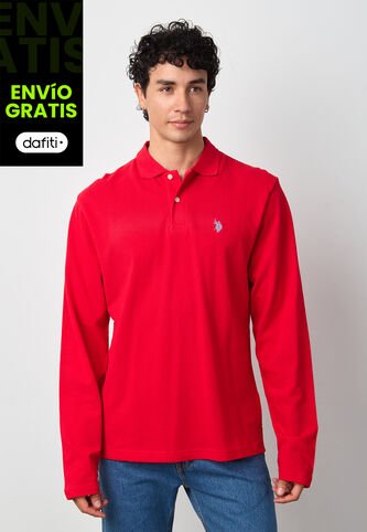 Polo Manga Larga U.S. POLO ASSN. Rojo US Polo Assn