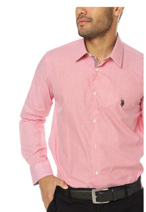 Camisa Rojo-Blanco US Polo Assn