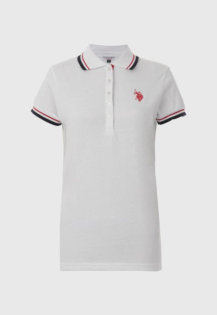 Camiseta Polo Blanco-Azul Navy-Rojo US POLO ASSN