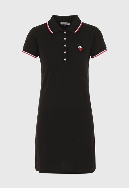 Vestido Negro-Blanco-Rojo US POLO ASSN