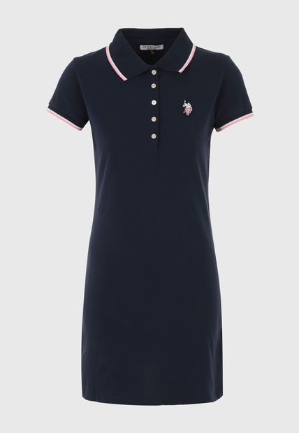 Vestido Azul Navy-Blanco-Rosa US POLO ASSN