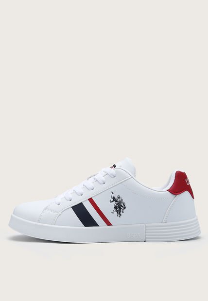 Tenis Lifestyle Blanco-Rojo-Azul Navy Us Polo Assn