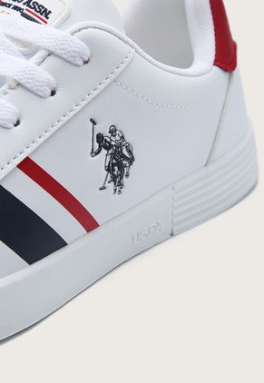 Tenis Lifestyle Blanco-Rojo-Azul Navy Us Polo Assn