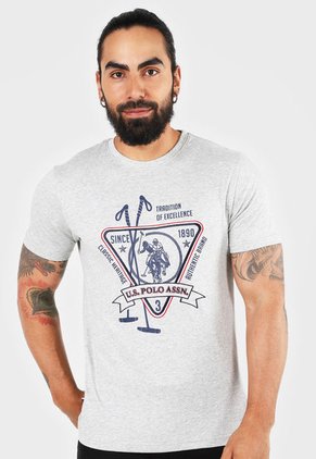 Camiseta Gris-Azul-Rojo Us Polo Assn