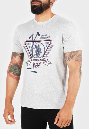 Camiseta Gris-Azul-Rojo Us Polo Assn