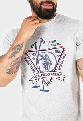 Camiseta Gris-Azul-Rojo Us Polo Assn